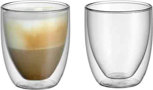WMF Kult Cappuccino Gläser Set 6-teilig, doppelwandige Gläser 250ml