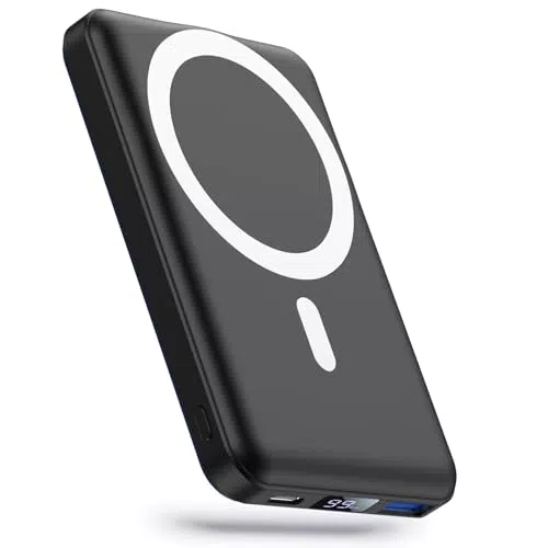 YAGOPAL PowerBank 10000mAh Magnetisches Wireless Ladegerät mit 22.5W PD Schnellladefunktion für iPhone.