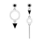 Yinsen 925 Sterling Silber Geometrische Halo Ohrringe für Mädchen