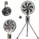 YOKEKON Leiser Ventilator mit Fernbedienung, 3-in-1 Tisch- und Standventilator