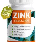 Zink-Bisglycinat Tabletten - Hochdosiert & Vegan - Laborgeprüft & Bioverfügbar - 1 Jahresvorrat