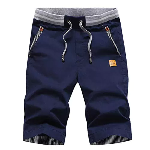 ZOXOZ Herren Shorts Chino Stretch Baumwolle mit Taschen für den Sommer