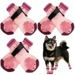 Hundesocken Anti-Rutsch mit verstellbaren Trägern – Pfotenschutz für Hunde