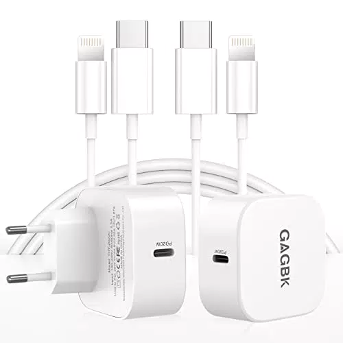 Apple Schnellladegerät 20 W USB C mit 1,5 m Kabel für iPhone 14/13/12/11 SE