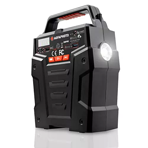 AgfaPhoto Powerstation PPS 300 Pro - Tragbarer Stromgenerator mit USB und AC Steckdose