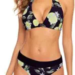 Aidotop Damen Bikini Set Triangel Badeanzug Strandmode