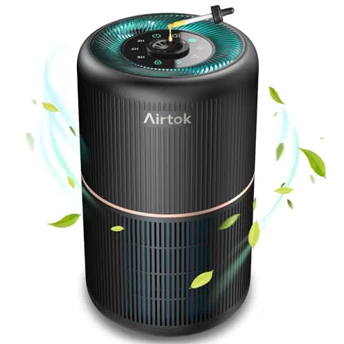 AIRTOK Luftreiniger mit HEPA-Filter und Aromatherapiefunktion für Allergiker