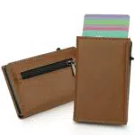 AISIR Slim Wallet mit Münzfach, Kartenetui und RFID-Schutz für Herren