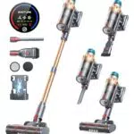 Brand Akku Staubsauger 45000Pa, 4-in-1 Kabelloser Staubsauger mit Automatikmodus