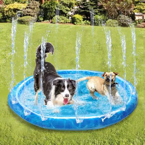 ALL FOR PAWS Sprinklermatte für Hunde – Rutschfester Outdoor-Wasserspaß