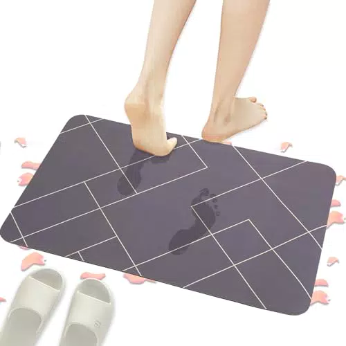 ALLONWAY Badematte rutschfest und saugfähig für Badezimmer und Schlafzimmer