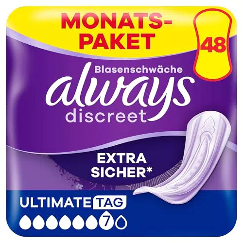 Always Discreet Inkontinenzeinlagen Ultimate Day – Starker Schutz bei Blasenschwäche