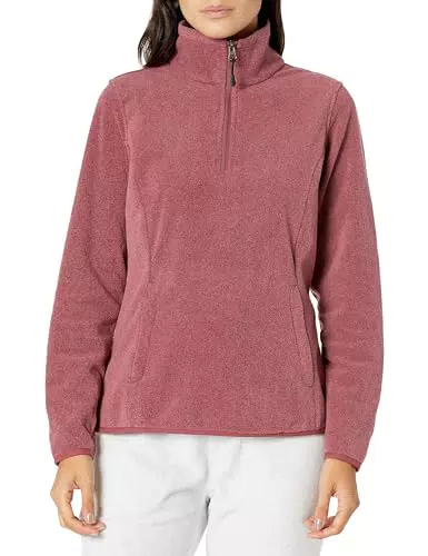 Amazon Essentials Damen Langärmelige Pulloverjacke Aus Polarfleece Mit Viertelreißverschluss