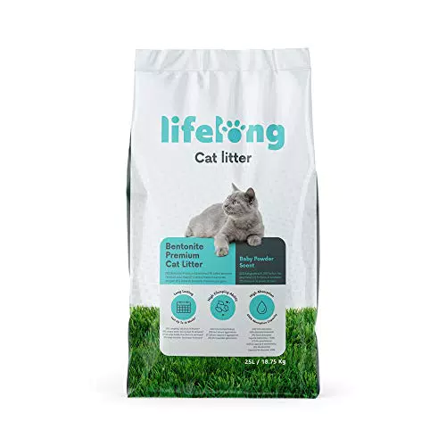 Amazon-Marke: Lifelong Bentonite klumpendes Baby Puder Duft Katzenstreu