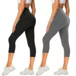 AMIYOYO Leggings Damen 3/4 High Waist Capri Blickdicht für Yoga und Fitness