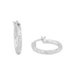 Amor Creolen 925 Sterling Silber Damen Ohrschmuck in Geschenkbox