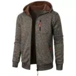 Herren Sweatjacke mit Kapuze - Langarm Reißverschluss Casual Hoodie