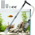 AQQA 3-in-1 Aquarium Mulmsauger mit Wasserdurchflussregler für Wasserwechsel