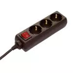 as - Schwabe 3-fach Steckdosenleiste mit Schalter 230 V / 16 A Mehrfachstecker mit 1