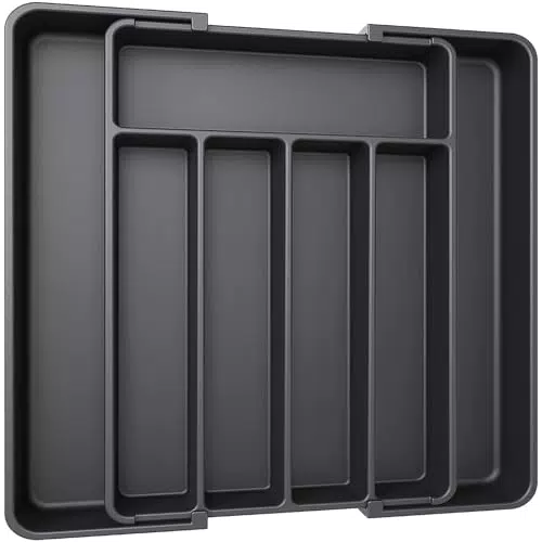 AUJEN Besteckkasten für Schubladen - Abnehmbarer und erweiterbarer Organizer