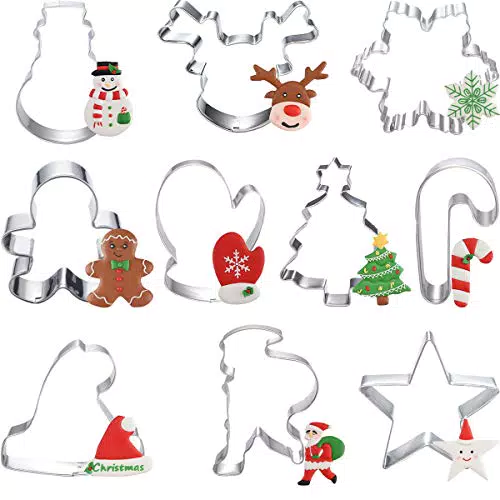 Weihnachten Ausstechformen Set – Plätzchenausstecher für Tortendeko und Kekse