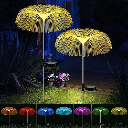 Auting Solarlampen für den Garten – Wetterfeste Quallen Gartendeko für Außenbereiche