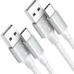 Baiwwa USB-C Kabel, USB-A auf USB-C Ladekabel für Samsung Galaxy und iPhone