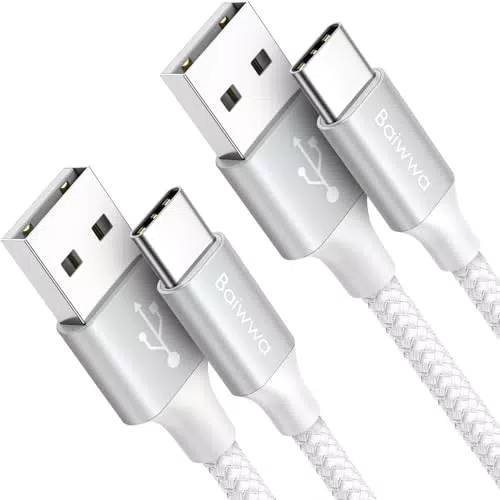 Baiwwa USB-C Kabel, USB-A auf USB-C Ladekabel für Samsung Galaxy und iPhone