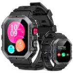 Bambooinn W1 Smartwatch Herren, 1,65 AMOLED, wasserdicht, Fitnessuhr mit Herzfrequenz und SpO2