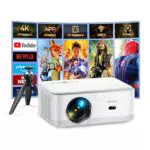 E-Fokus 4K Beamer mit Android TV, Full HD, WIFI6, Bluetooth und 50% Zoom