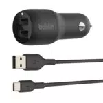 Belkin Boost Charge USB Kfz-Ladegerät 24 W mit 2 Anschlüssen und Kabel