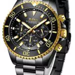 BIDEN Herren Analog Uhr mit Japanischem Quarzwerk und Edelstahlarmband