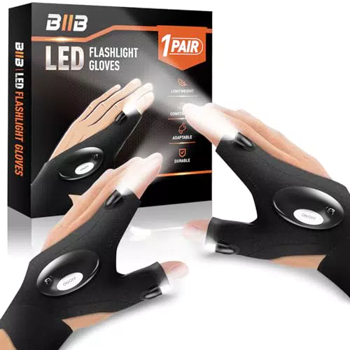 BIIB Geschenke für Männer, LED Handschuhe mit Licht