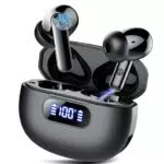 Kabellose Bluetooth Kopfhörer mit ENC Noise Cancelling Mikrofon - HiFi Stereo Sound - IP7 Wasserdicht - LED Anzeige