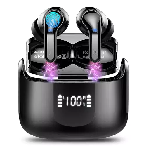 Bluetooth Kopfhörer, Kopfhörer Kabellos Bluetooth 5.3 In Ear Kopfhörer mit 4 Mikrofon