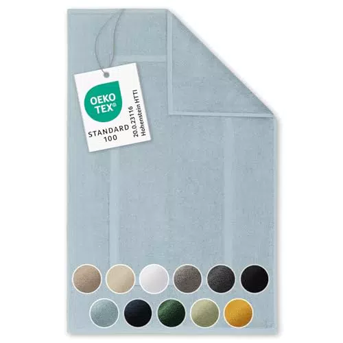 Blumtal Premium Frottier Badematte - Oeko-TEX® zertifizierter Badeteppich waschbar