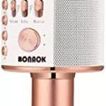 BONAOK Bluetooth Karaoke Mikrofon für Kinder – Drahtloses Mikrofon mit Lautsprecher