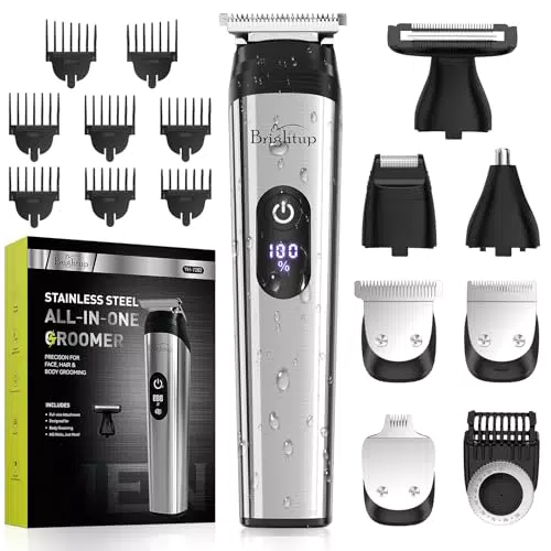 Brightup Barttrimmer für Herren – IPX7 wasserdicht, ideal für Bart und Körperpflege