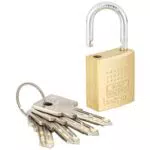 Burg-Wächter Vorhängeschloss Boccia 450 - 5 mm Bügelstärke, Kneifschutz, 4 Schlüssel