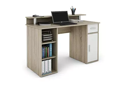 byLIVING Schreibtisch Diego mit Stauraum und offenen Fächern für Büro und Homeoffice