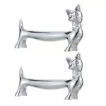 Cabilock Stäbchenhalter Katze – Metall Ablage für Essstäbchen und Besteck