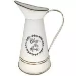 Cabilock Retro Metall Blumenvase Wasserkanne für rustikale Dekoration