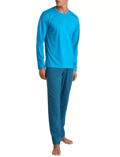 CALIDA Relax Imprint Pyjama Herren, 100% Baumwolle, lang