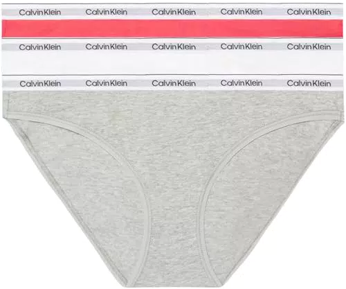 Calvin Klein Damen Bikini Slips aus Baumwolle mit Stretch