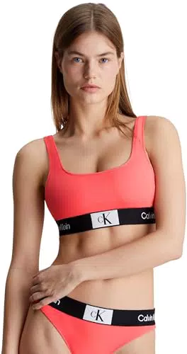 Calvin Klein Damen Bikini Bralette ohne Bügel - Rosa
