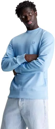Calvin Klein Jeans Herren Sweatshirt Badge Crew Neck ohne Kapuze