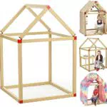 Playtive Spielhaus für Kinder ab 3 Jahren – Indoor Spielzelt mit Lichtern