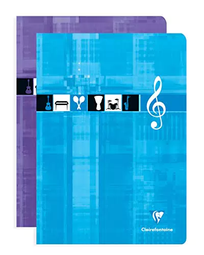 Clairefontaine 3134C Notenheft DIN A4, 48 Blatt, französische Lineatur
