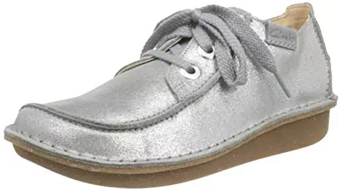 Clarks Damen Oxford Funny Dream, Grey Metallic