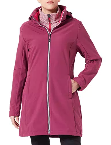 CMP Damen Softshellparka mit abnehmbarer Kapuze